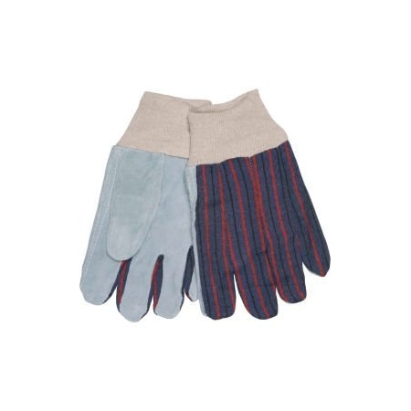 Mcr Safety Memphis Clute Pattern Leather Palm Gloves with Knit Wrist, Size L, 1 Dozen 1040